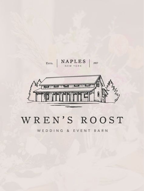 Wedding Venue Logo Design, Wedding Venue Branding, Venue Logo Design, Farm Logo Design Ideas, Wedding Venue Logo, Illustrated Logo Design, Venue Logo, Farm Logo Inspiration, Farmhouse Logo