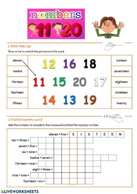 Number 11 To 20 Worksheet, Numbers 0-20 Worksheets, Numbers From 1 To 20 Worksheets, Number 1-20 Worksheets, Worksheet Numbers 1-20, Numbers 10 To 20 Worksheet, Numbers 11-20, Numbers Worksheets 1-20, Numbers To 20 Worksheets