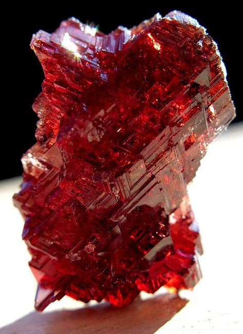 Deep red Spessartite Garnet Crystal from Navegador mine Brazil Photo: GoldenHourMinerals Minerals Crystals Rocks, Crystal Aesthetic, Spessartite Garnet, Garnet Crystal, Rock Minerals, Rocks Crystals, Beautiful Stones, Garnet Jewelry, Gemstones Crystals