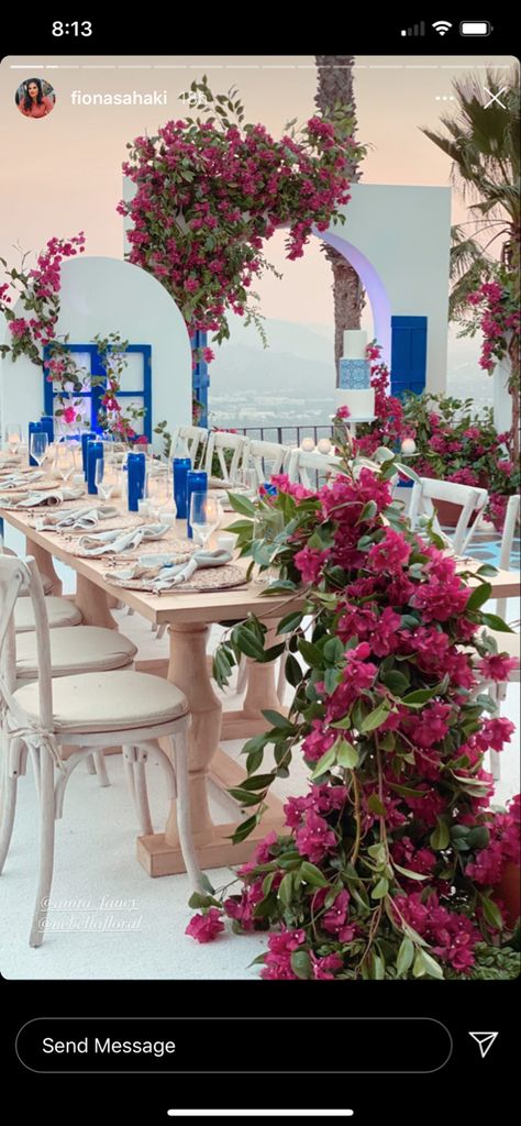 Greece Theme Wedding Decor, Greek Pool Party, Mamma Mia Style Wedding, Mamma Mia 50th Party, Santorini Party Decorations, Greece Themed Birthday Party, Greek Engagement Party, Mykonos Themed Party, Mama Mia Themed Wedding