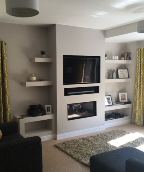 View our gallery of False Chimney Breast Installations Click on the images below to enlarge Alcove Ideas Living Room, Chimney Decor, Tv Fal, Feature Wall Living Room, Chimney Breast, Living Room Decor Fireplace, Cosy Living Room, Home Fireplace, Living Room Tv Wall