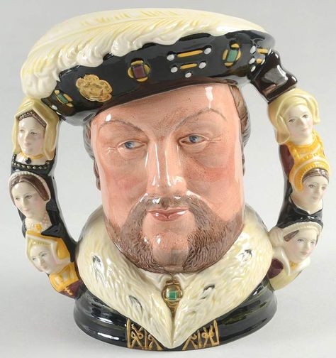 Character Jug King Henry Viii - Nb1101, No Box by Royal Doulton | Replacements, Ltd. Royal Copley Vase, Toby Mugs, Toby Jugs, Royal Worcester Figurines, Royal Dux Figurines, Long John Silver, Rare Royal Doulton Figurines, History Queen, Haunted History