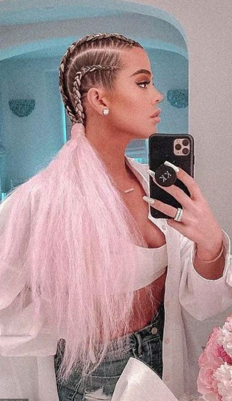 Khloe Kardashian 2020 Khloe Kardashian Braids, Kardashian Jewelry, Kardashian Style Outfits, Kardashian Braids, Khloe Kardashian Hair, Khloe Kardashian Style, Two Braid Hairstyles, Kloe Kardashian, Two Braids