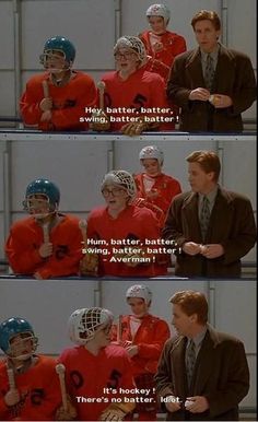 Mighty Ducks Quotes, D2 The Mighty Ducks, Duck Memes, Charlie Conway, The Mighty Ducks, Kids Movie, Emilio Estevez, Tv Funny, Hockey Memes