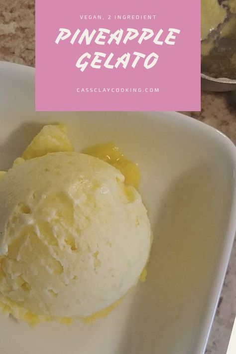 Sweet tooth got you craving ice cream? Satisfy your sweet tooth with this two ingredient pineapple gelato. All you need is pineapple, lemon or lime juice, and a food processor. Click through for directions! Pineapple Gelato Recipe, Craving Ice Cream, Savory Snack Recipes, Nice Cream Recipe, Gelato Recipe, Banana Nice Cream, Two Ingredient, Italian Christmas, Healthy Choice