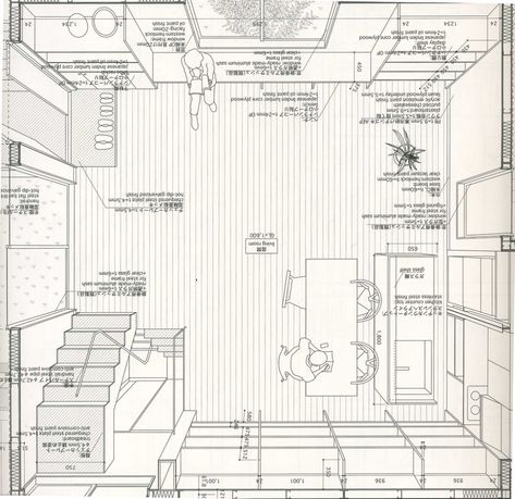 atelier bow-wow | Conquest of Space ... Perspective Plan Architecture, Floor Plan Perspective, Perspective Floor Plan, Atelier Bow Wow Drawing, Bow Wow Architecture, Interior Design Plan Drawing, Plan Perspective, Perspective Plan, Atelier Bow Wow