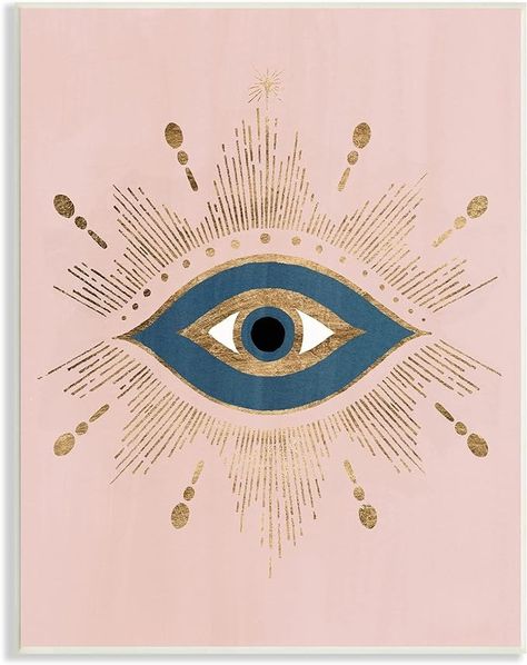 Amazon.com: Stupell Industries Evil Eye Glam Boho Pattern Bold Blue Pink, Designed by Grace Popp Wall Plaque, 10 x 15 : Baby Evil Eye Color Palette, Evil Eye With Lashes, Evil Eye Hand, Greek Eye, Evil Eye Art, Glam Boho, Eye Illustration, Eye Logo, Turkish Eye