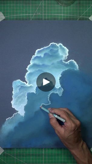 An easy way to draw clouds using soft pastels Easy art for beginners Medium: Soft pastels on pastelmat paper ... | DRAWING PENCIL | Swirl Clouds, Soft Pastel Art Ideas Easy, Soft Pastels Drawing For Beginners, Cloud Drawing Tutorial, Rain Cloud Drawing, Cloud Drawing Simple, Drawing Clouds, Soft Pastel Art Beginners, Cloud Tutorial