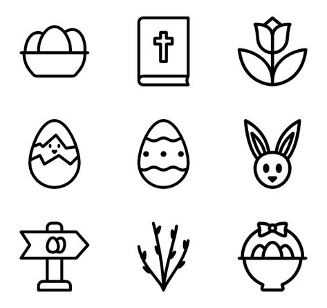 Easter Icons, Easter Symbols, Spring Themes, Free Icon Packs, Spring Theme, School Lunches, Easter Design, Late Winter, Free Icon