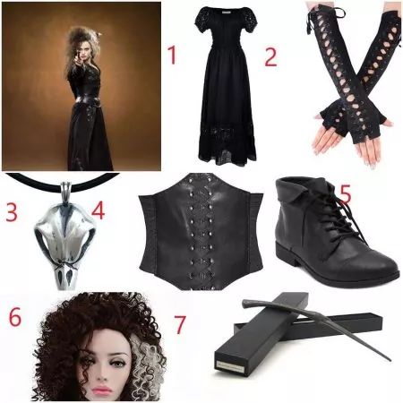 Belatrix Lastrenge Outfit, Bellatrix Lestrange Outfit Ideas, Bellatrix Outfit, Bellatrix Lestrange Outfit, Bellatrix Halloween Costume, Bellatrix Lestrange Costume Diy, Bellatrix Lestrange Dress, Bellatrix Halloween, Bellatrix Lestrange Makeup