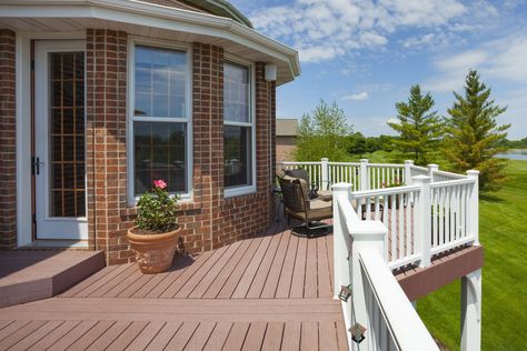 Can You Paint Trex Decking? Paint Composite Decking, Trex Composite Decking, Wood Flooring Options, Trex Decking, Hickory Hardwood Floors, Painting Skills, American Garden, Painting Countertops, Professional Skills