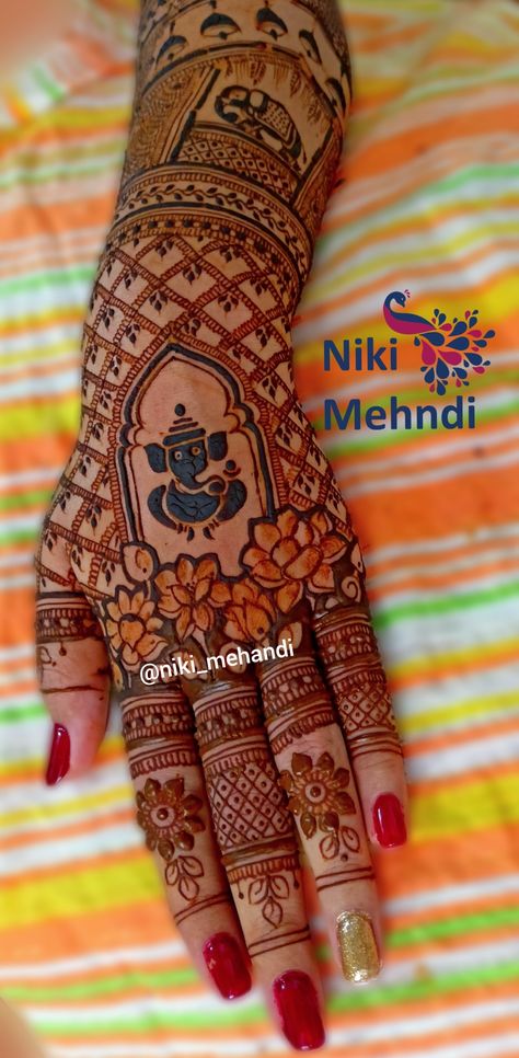 Mehendi Designs Ganesh, Ganesh Ji Mehandi Design, Ganesh Mehndi Designs, Ganesha Mehndi Design, Arabian Mehndi Designs, Western Mehndi, Arabian Mehndi, Arabian Mehndi Design, Ganesha Design