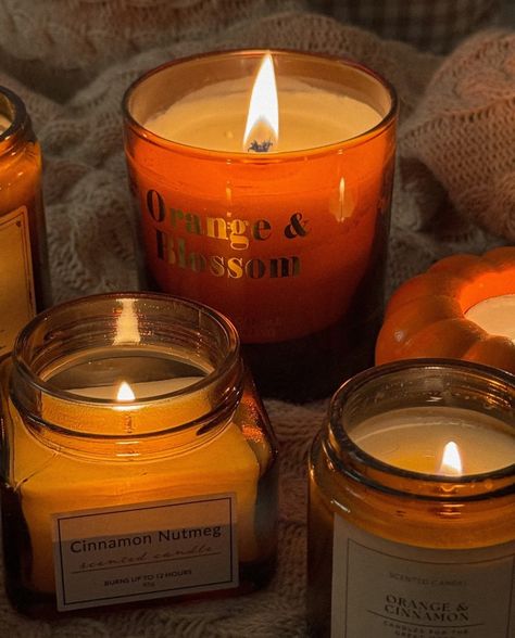 Scented Candles Aesthetic, Galaxy Stuff, Citrus Candle, Orange Candle, Orange Scent, Candle Aesthetic, Cozy Aesthetic, Luxury Aesthetic, Bed Time