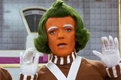 oompa loompa : willy wonka & the chocolate factory : 1971 Ompa Lumpa Makeup, Wonka Oompa Loompa, Charlie And The Chocolate Factory Characters, Oompa Loompa Makeup, Willy Wonka And The Chocolate Factory, Ompa Lumpa, Willy Wonka Oompa Loompa, Ompa Lompa, Homemade Bronzer