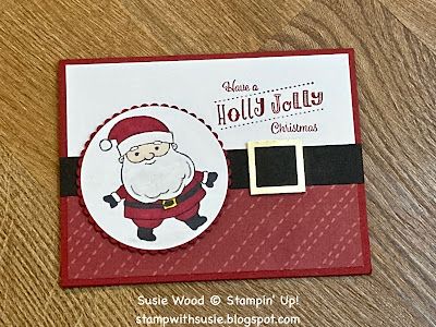 Cas Christmas Cards, Circle Cards, Scrapbook Template, Santa Christmas Cards, Santa Card, Stamped Christmas Cards, Santa Cards, Christmas Card Set, Homemade Christmas Cards