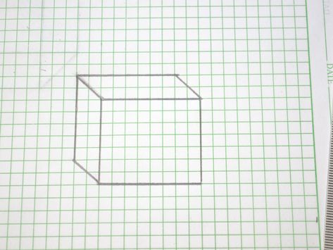 Paper Art Step By Step, Isometric Sketch, Square Drawing, Art Step By Step, Drawing Ideas Color, Draw Color, Graph Paper Drawings, Blackwork Patterns, Goals Ideas