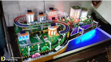 City Model For School Project, Smart City Ideas, Math City, Science Project Models, Science Exhibition Projects, Science Exhibition, Civil Engineering Projects, Project Topics, Geotechnical Engineering