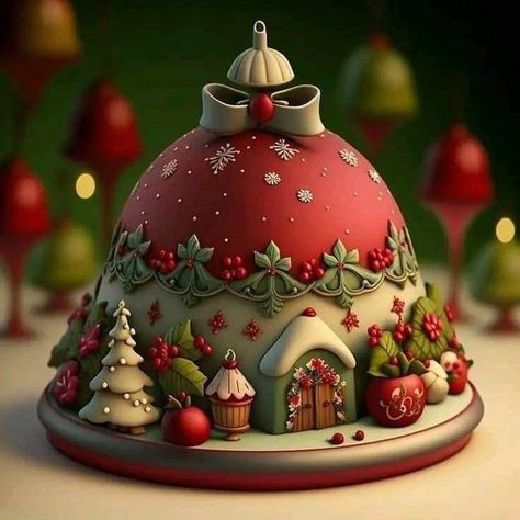 Winter Torte, Christmas Themed Cake, Christmas Cake Designs, Cake Artist, Christmas Cake Decorations, Xmas Cake, Creative Cake Decorating, Cake Decorating Designs, Crazy Cakes