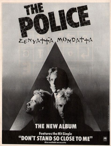 17 New Albums Arriving in Record Stores in the Year 1980 Zenyatta Mondatta, The Police Band, Poster Advertisement, Record Stores, Promotional Poster, Rock Videos, The Pretenders, Print Advertisement, Music Items