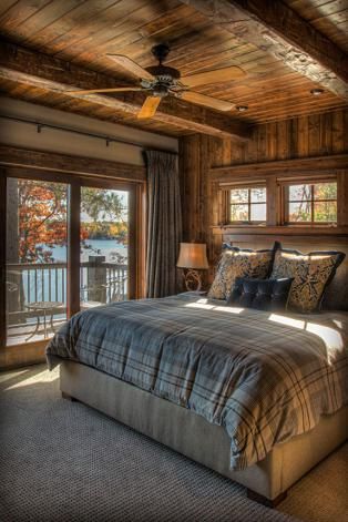 Land's End Development Bohemian Bedroom Decor Ideas, Log Cabin Bedroom, One Room Cabin, Bedroom Makeovers, Log Cabin Interior, Western Bedroom, Cabin Bedroom, Small Bedroom Ideas, Land's End