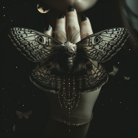 - witchy friday. 🦋© by ADA 🦋 #witchythings #gothic #moth #darkart #fantasy #conceptart #artwork #midjourney #blackandwhite #artistsoninstagram #artoftheday #digitalartwork #fantasy #inspiration #darkaesthetic #aiartwork 💠My pictures are created with passion, using a combination of AI like Midjourney, photography, Photoshop, and self-edited images. 💠 Vintage Moth Costume, Moth Aesthetic Dark, Moths Aesthetic, Marina Aesthetic, Moth Aesthetic, Gothic Moth, Giant Moth, Goddess Symbols, Gothic Rose