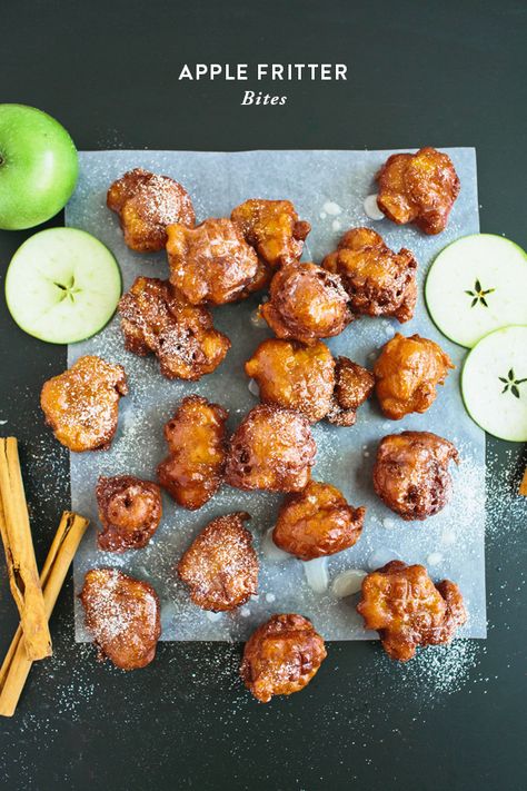 Apple Fritter Bites - Say Yes Apple Fritter Bites, Apple Fritters Recipe, Apple Fritter, Fritters Recipe, Vegan Apple, Apple Pies, Apple Fritters, Maple Glaze, Mini Apple