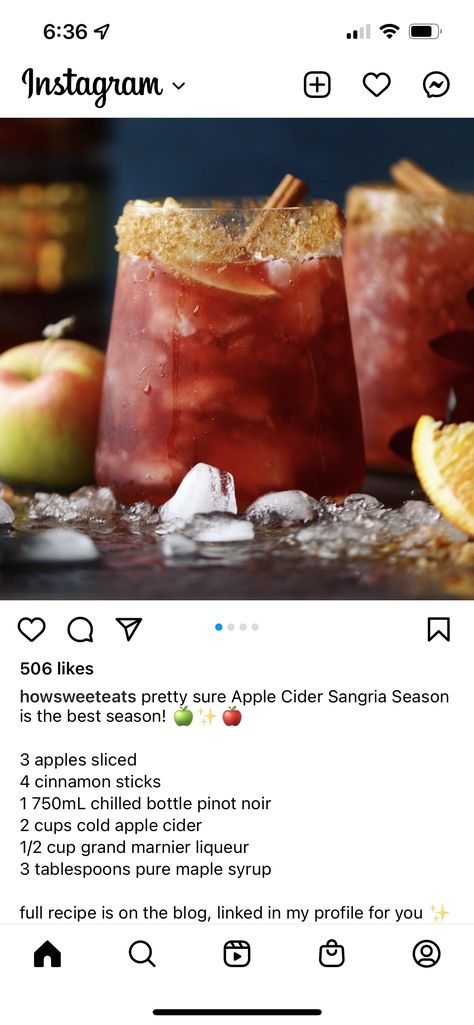 Pinot Noir Sangria, Cold Apple Cider, Wine Punch, Apple Cider Sangria, Grand Marnier, Pure Maple Syrup, Best Seasons, Apple Slices, Pinot Noir