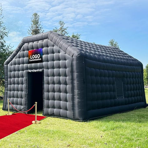 Elevate Your Events with our Inflatable Nightclub! Made of durable oxford fabric, it comfortably accommodates 15-25 people. Perfect for weddings, birthdays, and corporate events. Quick setup in minutes with included accessories. Please note lights are not included. Create a stylish space for your next gathering! Party Rental Business, Tent House, Hanging String Lights, Yard Party, Rental Business, Gazebo Pergola, Charity Events, School Events, Party Tent