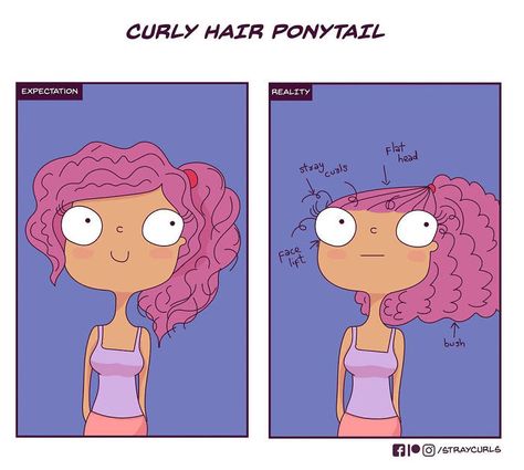 I Create Comics Based On Curly Hair Problems Curly Girl Problems, Hair Jokes, Natural Hair Problems, Curly Hair Ponytail, Curly Hair Problems, Unruly Hair, Hair Quotes, Curly Hair With Bangs, Hair Problems