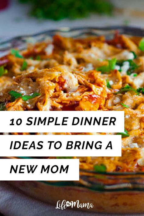 One of my favorite times to take meals to friends is when they have a baby. There’s nothing like bringing home a new baby and sometimes a hot meal is all you need to survive a sleepless night or a crying newborn. If you need a list of some easy meals to take to your new mom friends, then check out some of these tasty recipes! | #moms #cooking #food #recipes Easy Dinner Recipes For New Moms, Best Meals To Give New Moms, Meal To Give New Mom, Good Meals To Take To A New Mom, Easy Recipes For New Moms, Food For New Moms Dinners, Mom Time Out Recipes, Newborn Meals New Moms, Dinner Ideas For New Parents