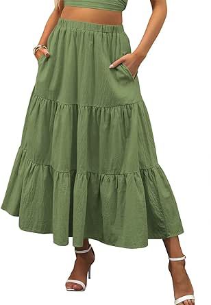 Long Beach Skirt, Cute Maxi Skirts, Pink Skirts, Green Midi Skirt, Womens Maxi Skirts, Beach Skirt, Summer Boho, Classic Chic, Women Maxi