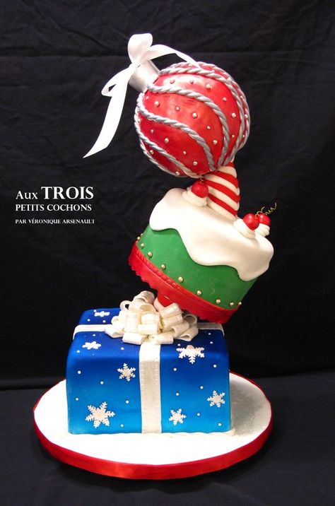 Xmas Cake — Christmas Anti Gravity Cake, Winter Cakes, Christmas Themed Cake, Special Event Cakes, Gravity Defying Cake, Gravity Cake, Christmas Cake Designs, Cake Christmas, Fantasy Cake