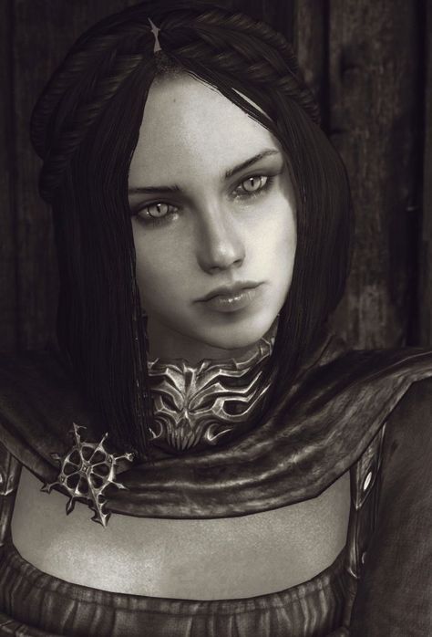 ✌︎︎ૐ☾follow @kaceytaylero for more Skyrim Armor Art, Serana Skyrim Art, Serena Skyrim, Serana Volkihar, Rogue Arcane Trickster, Cloak Brooch, Serana Skyrim, Skyrim Serana, Skyrim Fanart