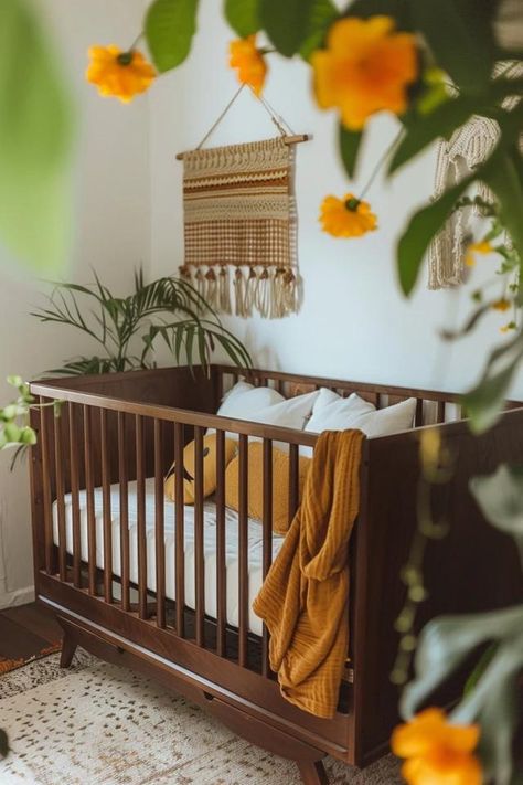 Creating Cozy Charm: Dark Brown Crib Nursery Ideas Dark Crib Nursery Girl, Espresso Nursery Furniture, Dark Brown Furniture Nursery, Nursery With Brown Crib, Brown Crib Nursery Girl, Dark Crib Nursery, Dark Brown Crib Nursery, Dark Brown Crib, Brown Crib Nursery