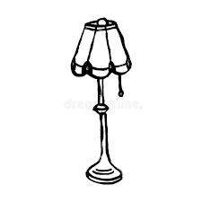 Table Lamp Illustration, Lamp Doodle, Illustration Cartoon, Doodle Illustration, Sketch Illustration, Fabric Paint, Grunge Style, Grunge Fashion, Stock Vector