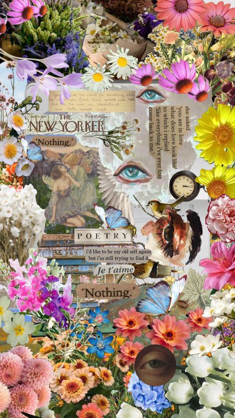 <3 #flowers#flower#floweraesthetic#books#green#spring#summer#lanadelrey#taylorswift#cute#butterfly#eyes#popular Magazine Flowers, Macbook Background, Spring Collage, Flowers Collage, Tall Art, Love Comes Back, Flower Journal, Butterfly Eyes, Art Collages