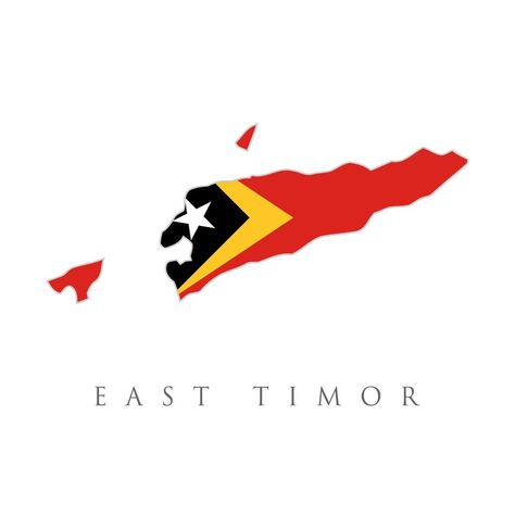 Timor Timur, East Timor People, Timor Leste Flag, Timor Leste Culture, Country Flags Icons, East Timor Flag, Portugal Map, East Timor, Flag Vector