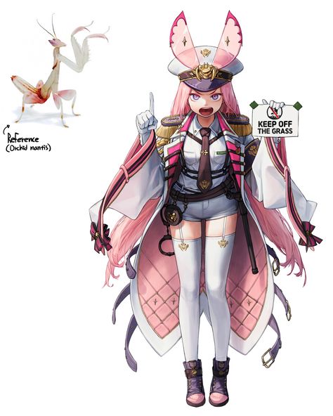 Orchid Mantis, 캐릭터 드로잉, Poses References, 영감을 주는 캐릭터, Female Character Design, Monster Girl, Character Design References, Character Outfits, An Anime