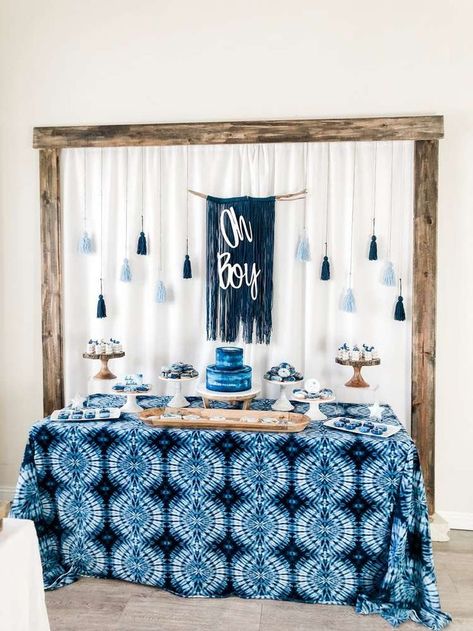 Shibori Tye Dye Baby Shower Baby Shower Party Ideas | Photo 2 of 47 | Catch My Party Baby Shower Photography, Tie Dye Party, Baby Fotografie, Baby Shower Party Ideas, Baby Shower Brunch, Shower Party Ideas, Healthy Baby, Baby Shower Photos, Shibori Tie Dye