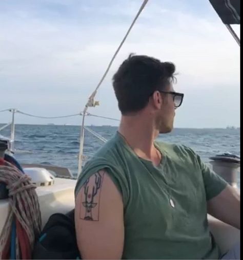 Daniel new tattoo a Stag for Elijah posted by Daniel 6/27/2018 in Barcelona Elijah Mikaelson Tattoo, Daniel Gilles, Daniel Tattoo, Elijah The Originals, Stag Tattoo, Morgan Evans, Wingardium Leviosa, Elijah Mikaelson, The Mikaelsons