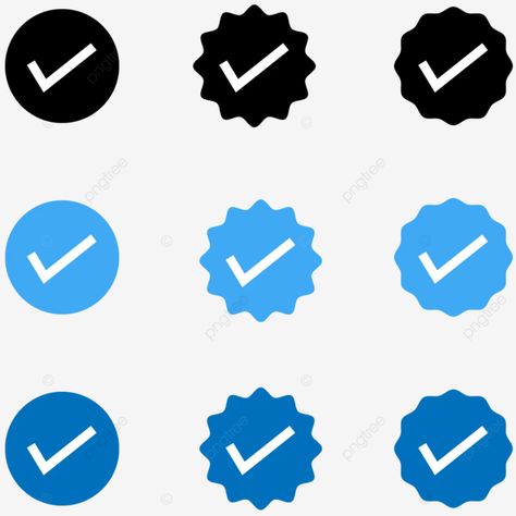 blue verified badge icon tick check mark sign symbol of social media profile vector Tick Png, Vector Profile, Verified Badge, Blue Tick, Badge Icon, Social Media Profile, Check Mark, Verified Account, Ticks