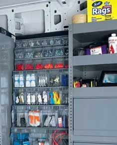 Nissan NV Shelving | American Van Hvac Van Organization, Cargo Van Storage Ideas, Service Van Organization, Contractor Van Organization, Work Truck Organization, Inventory Storage, Nissan Nv, Van Shelving, Van Organization