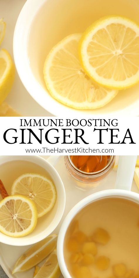 Honey Ginger Tea Recipe, Ginger Root Tea Recipe, Recipes With Fresh Ginger Root, Fresh Ginger Tea Recipes, Immune Boosting Tea Recipe, Ginger Root Recipes, Ginger Honey Tea, Inflammatory Smoothies, Fresh Ginger Tea