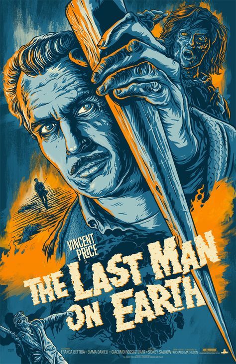 Last Man On Earth, Science Fiction Movie Posters, The Last Man On Earth, Old Movie Posters, Science Fiction Movies, Vincent Price, Classic Movie Posters, Horror Posters, Last Man