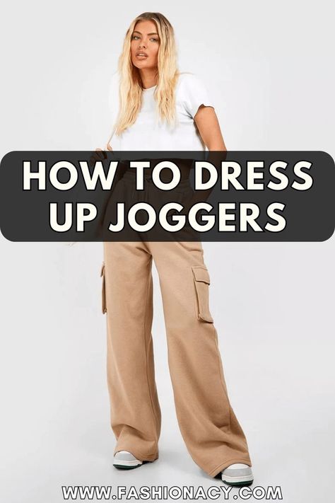 How to Dress Up Joggers How To Dress Up Joggers, Dress Up Joggers, Joggers Womens, Fashion Tips For Women, Fancy Outfits, To Look, That Look, Women's Fashion, Dress Up