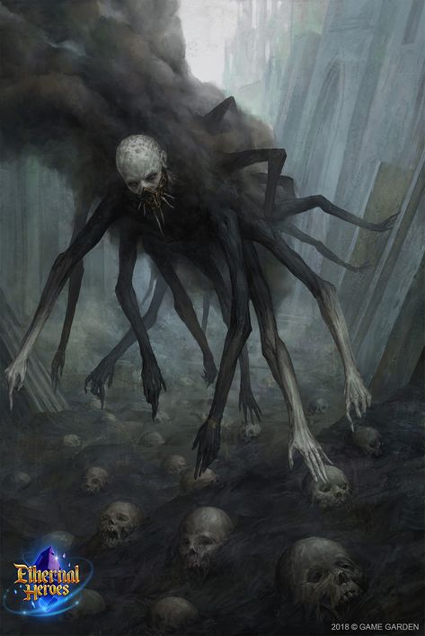 Shadow, Oleg Kapustin on ArtStation at https://www.artstation.com/artwork/XkPwR Mroczny Elf, Art Sinistre, Fantasy Demon, Dark Creatures, Creepy Monster, Art Noir, 다크 판타지, Monster Concept Art, Fantasy Monster