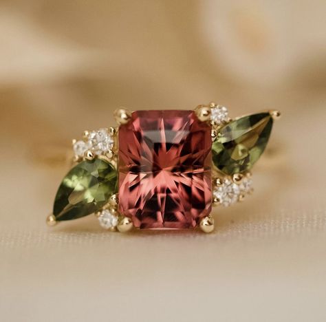 Precious Jewels, Custom Ring, Jewelry Lookbook, Pretty Rings, Dream Jewelry, Favorite Rings, Pretty Jewellery, Pink Tourmaline, Custom Rings