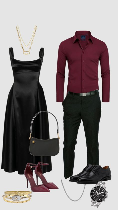 Matching Outfits For Couples Formal, Formal Couple Outfits, Couple Outfits Matching, Trendy Date Night Outfit, Couple Matching Outfits, Couple Fits, Classy Couple, Dope Outfits For Guys, Stylish Summer Outfits