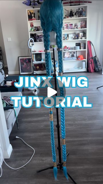 Seori on Instagram: "It’s here!! My first proper tutorial and it is for the extra long Jinx braids💙 I could consider making a part 2 if you guys want to see how I style the bangs as well! Since I have done this process for Jinx I’ve been using it for all braided wigs, hope it helps you with your projects as well🫶🏻 . #jinx #jinxwig #jinxcosplay #cosplaytutorial #wigtutorial #arcane #arcanejinx #arcanecosplay #leagueoflegends #leaguecosplay #leagueoflegendscosplay" Jinx Hair Tutorial, Jinx Wig, Jinx Hairstyle, Jinx Cosplay Tutorial, Arcane Diy, Jinx Cosplay, Braid Tutorial, Cosplay Tips, Crochet Clothing And Accessories