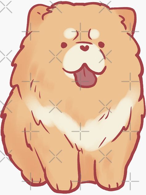 "chow chow " Sticker for Sale by Artofmayara | Redbubble Chow Chow Drawing, Cute Chow Chow, Chow Puppy, Chow Chow Dog, Cute Dog Drawing, Chow Dog, Chow Chow Puppy, Chow Chow Dogs, Animal Doodles